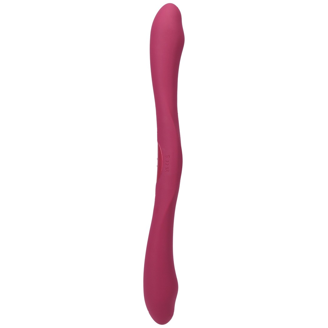 DUET - DOUBLE ENDED VIBRATOR WITH WIRELESS REMOTE - BERRY