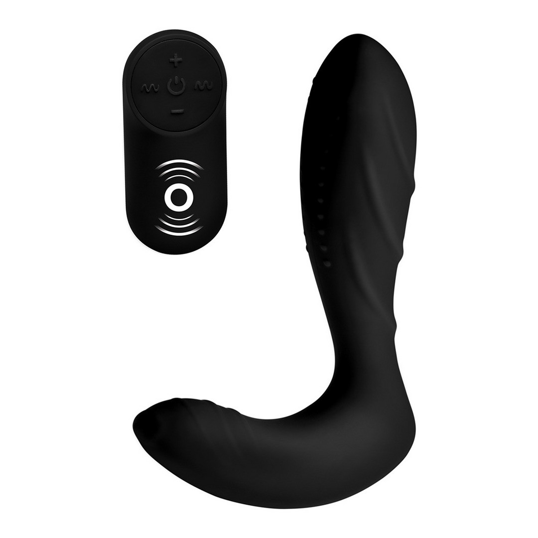 SILICONE PROSTATE VIBRATOR WITH REMOTE CONTROL