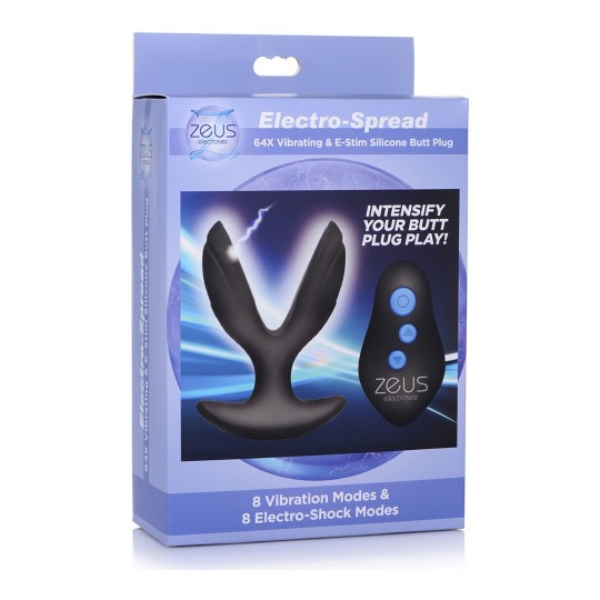 ELECTRO-SPREAD - VIBRATING AND E-STIM SILICONE BUTT PLUG