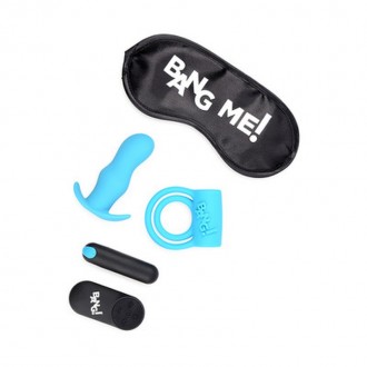 DUO BLAST KIT - COCKRING, BUTT PLUG, BULLET VIBRATOR AND BLINDFOLD