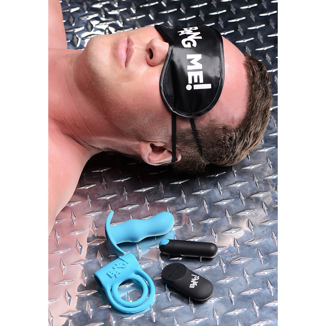 DUO BLAST KIT - COCKRING, BUTT PLUG, BULLET VIBRATOR AND BLINDFOLD