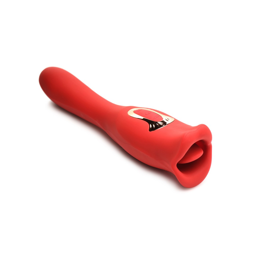 KISS AND TELL PRO - DUAL-ENDED KISSING VIBRATOR - RED