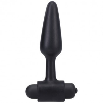 VIBRATING BUTT PLUG - 4 / 10 CM - BLACK