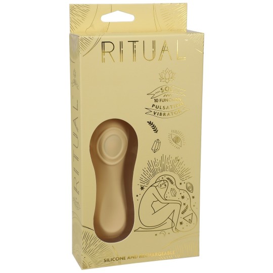 SOL - RECHARGEABLE SILICONE PULSATING VIBE - YELLOW