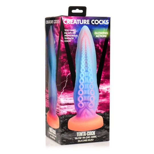 TENTA-COCK - GLOW-IN-THE-DARK SILICONE DILDO