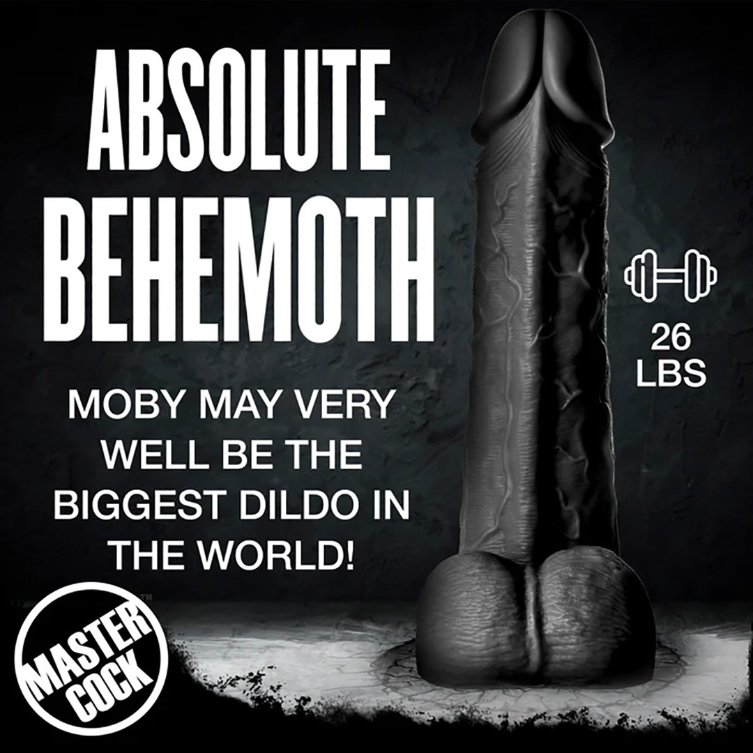 MOBY SUPER DILDO - 2 FT / 60 CM - BLACK