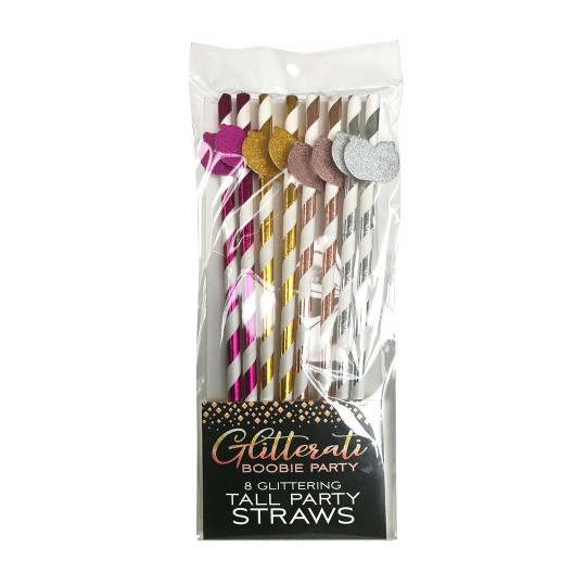 GLITTERATI - BOOBIE TALL PARTY STRAWS