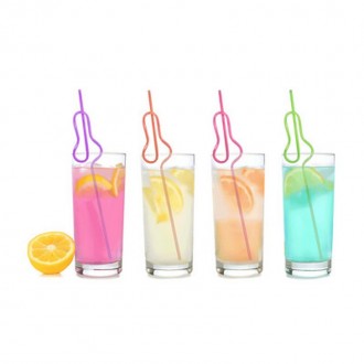 GLITTERATI - SILLY PENIS STRAWS - 8 PIECES