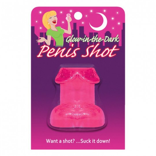 GLOW-IN-THE-DARK PENIS SHOT - PINK