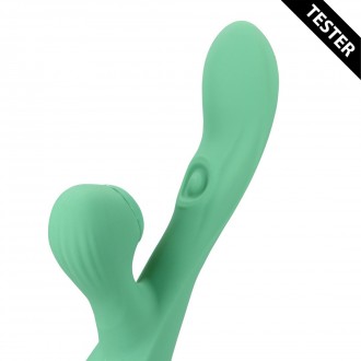 PULSE WAVE AND TONGUE FLICKERING RABBIT VIBRATOR - BLUE GRASS - TESTER