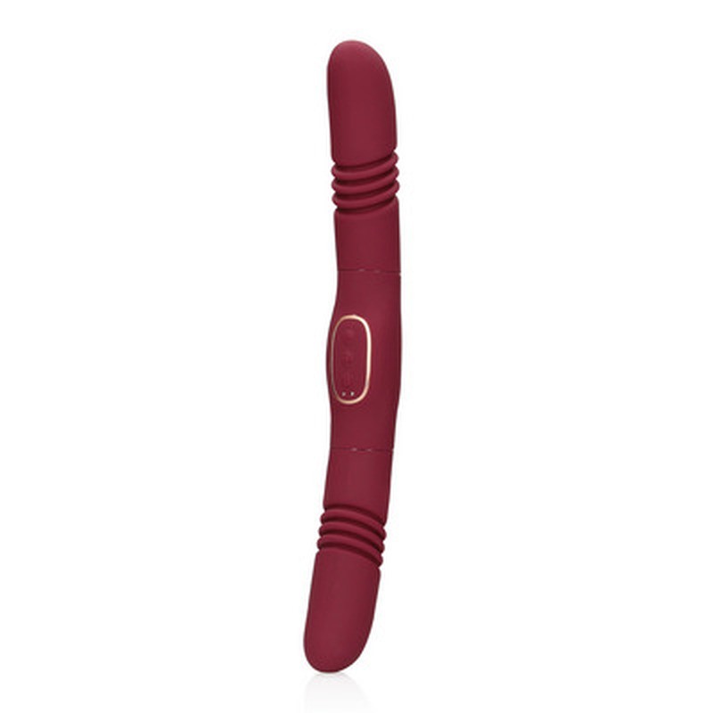 DOUBLE-SIDED THRUSTING VIBRATOR - MERLOT GRAPE