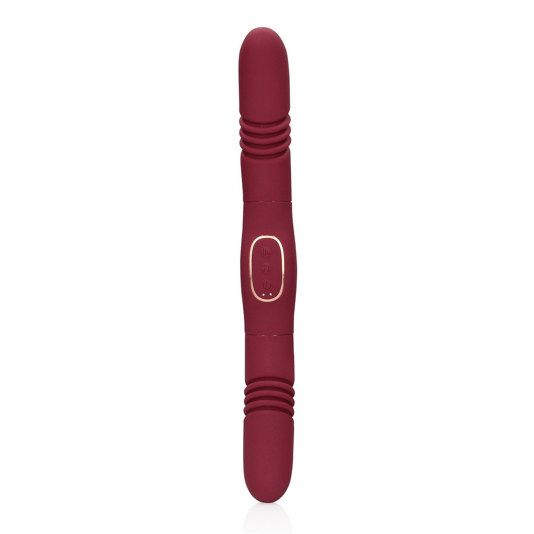 DOUBLE-SIDED THRUSTING VIBRATOR - MERLOT GRAPE