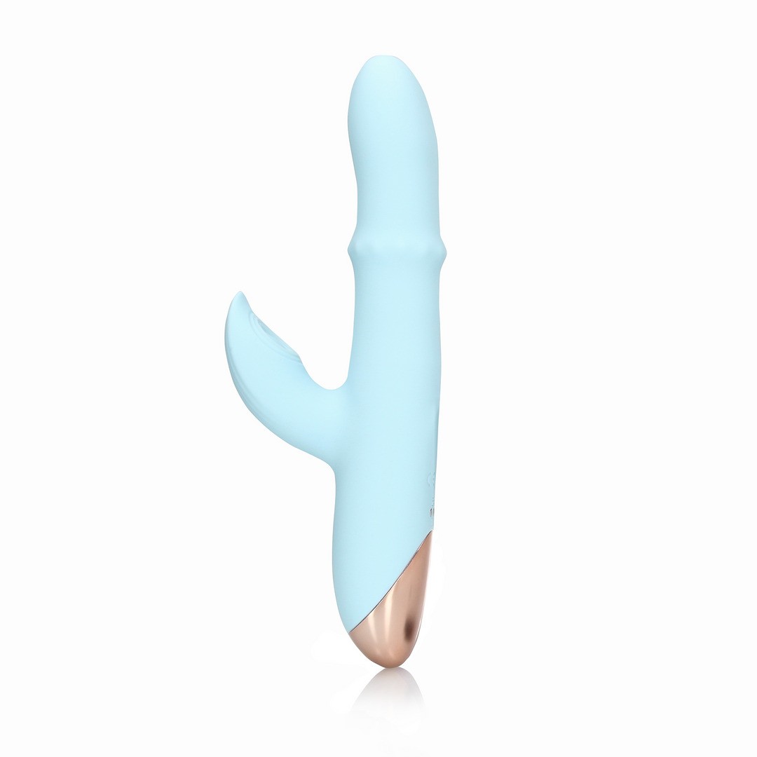 PULSE WAVE AND UP-AND-DOWN MOVING RING VIBRATOR - ARCTIC BLUE