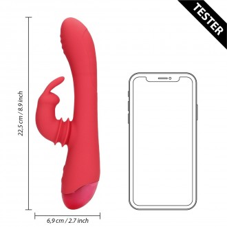 SWINGING RABBIT G-SPOT VIBRATOR - BRIGHTO RED - TESTER