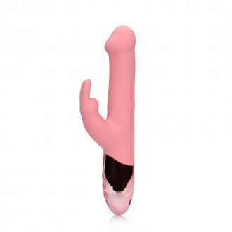 ROTATING BEADS RABBIT VIBRATOR - PINK ARABESQUE