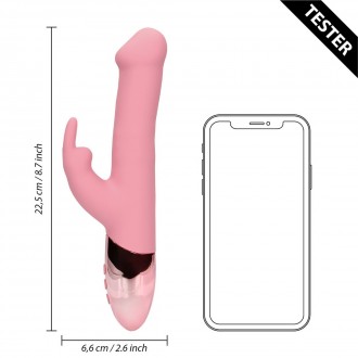 ROTATING BEADS RABBIT VIBRATOR - PINK ARABESQUE - TESTER