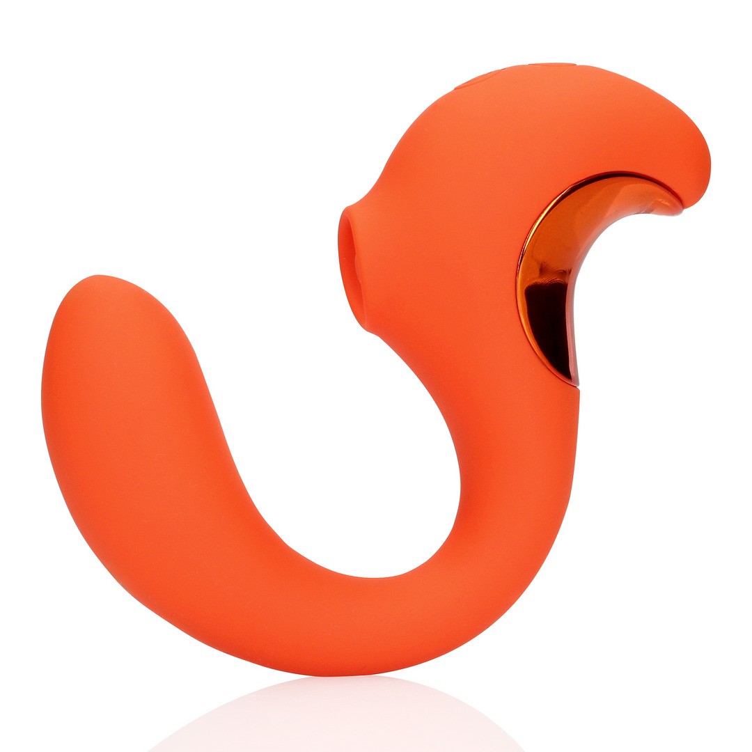 G-SPOT VIBRATOR WITH CLITORAL PULSE WAVE - UNTAMED ORANGE