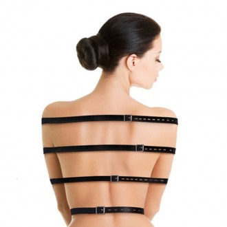 FULL BODY BONDAGE BELTS - BLACK