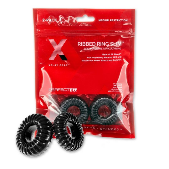 PF BLEND PREMIUM STRETCH RIBBED RING - COCKRING SET