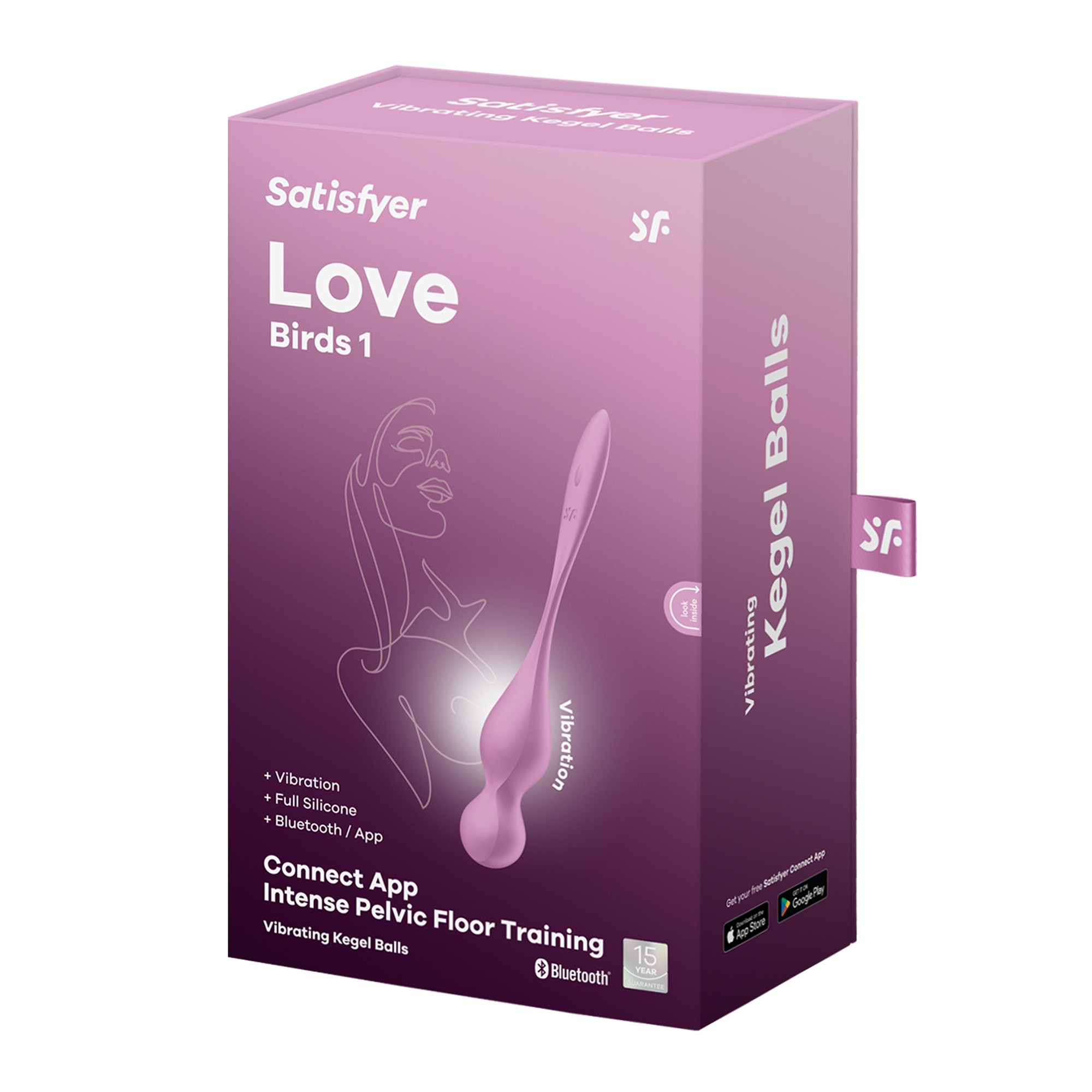 BOLAS VAGINAIS COM VIBRAÇÃO LOVE BIRDS 1 ROSA SATISFYER