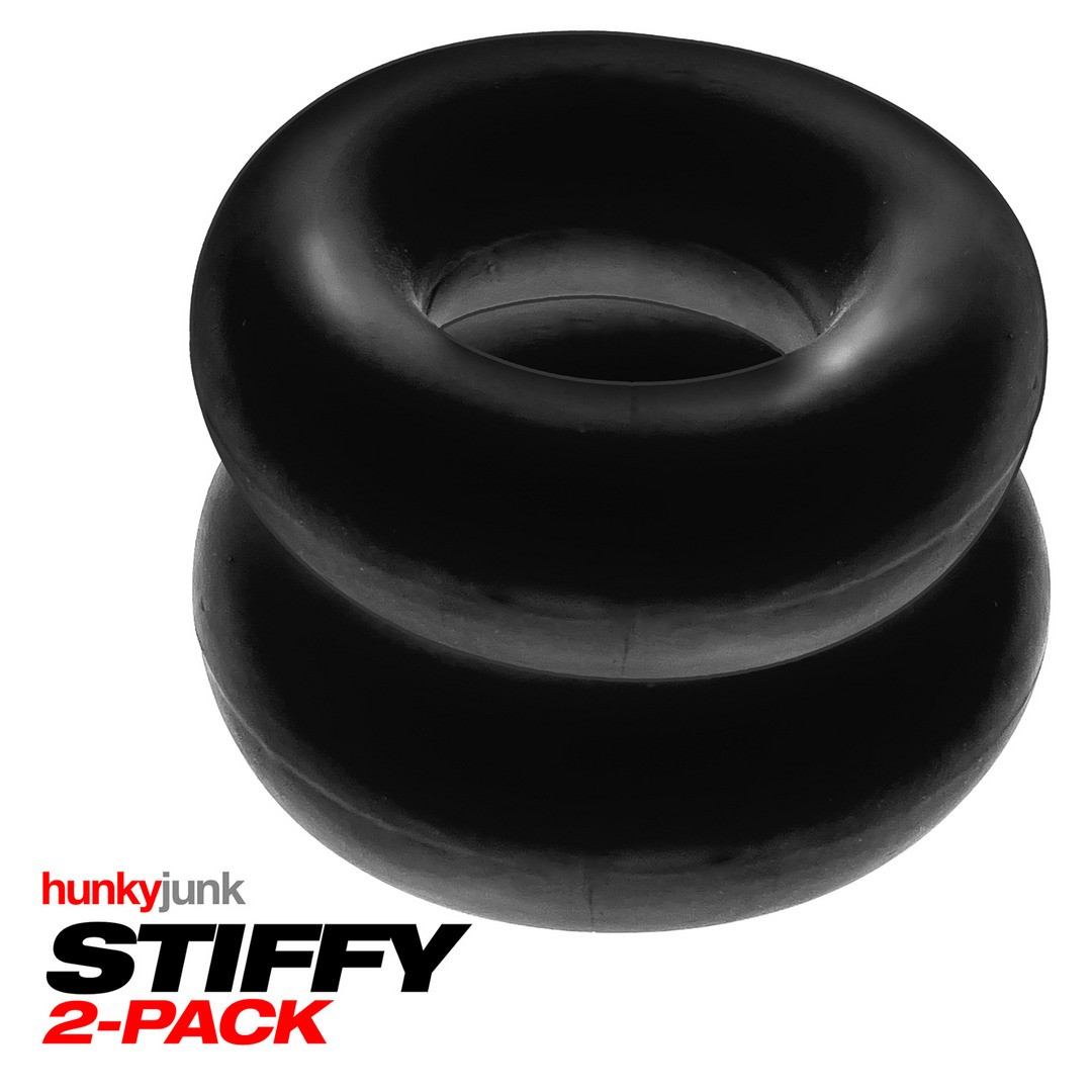 STIFFY - 2-PACK NO-ROLL COCKRINGS - TAR ICE