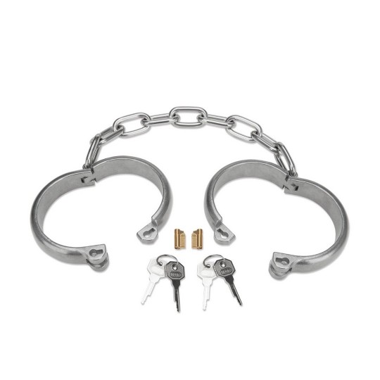 HEAVY DUTY ANKLE CUFFS - SILVER