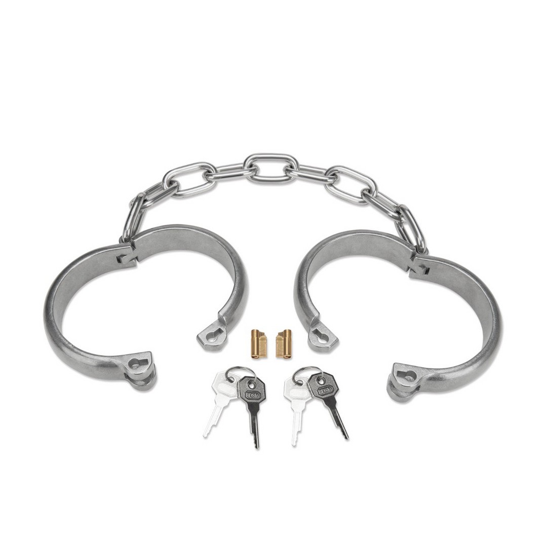 HEAVY DUTY ANKLE CUFFS - SILVER