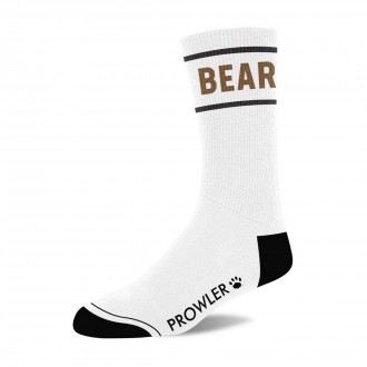 BEAR SOCKS - WHITE/BROWN