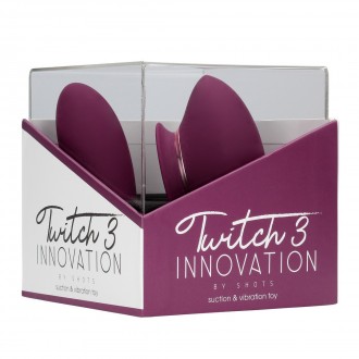 TWITCH 3 - RECHARGEABLE VIBRATOR AND SUCTION - BURGUNDY