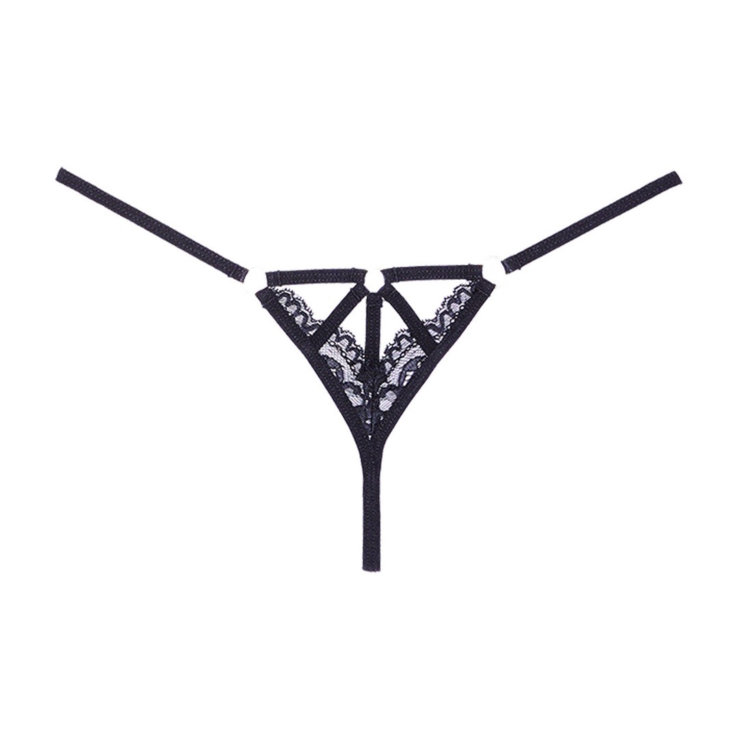 DO NOT DISTURB - LACE THONG - OS - BLACK