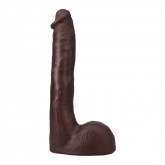 DILDO ULTRASKYN REALÍSTICO PRESSURE - 10" / 25 CM - CHOCOLATE DOC JOHNSON