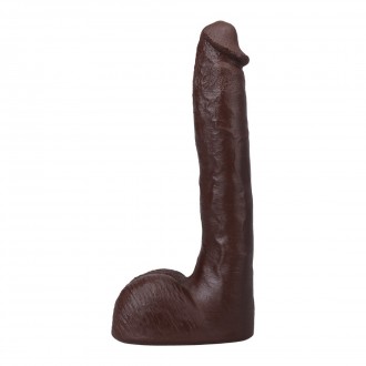 DILDO ULTRASKYN REALÍSTICO PRESSURE - 10" / 25 CM - CHOCOLATE DOC JOHNSON