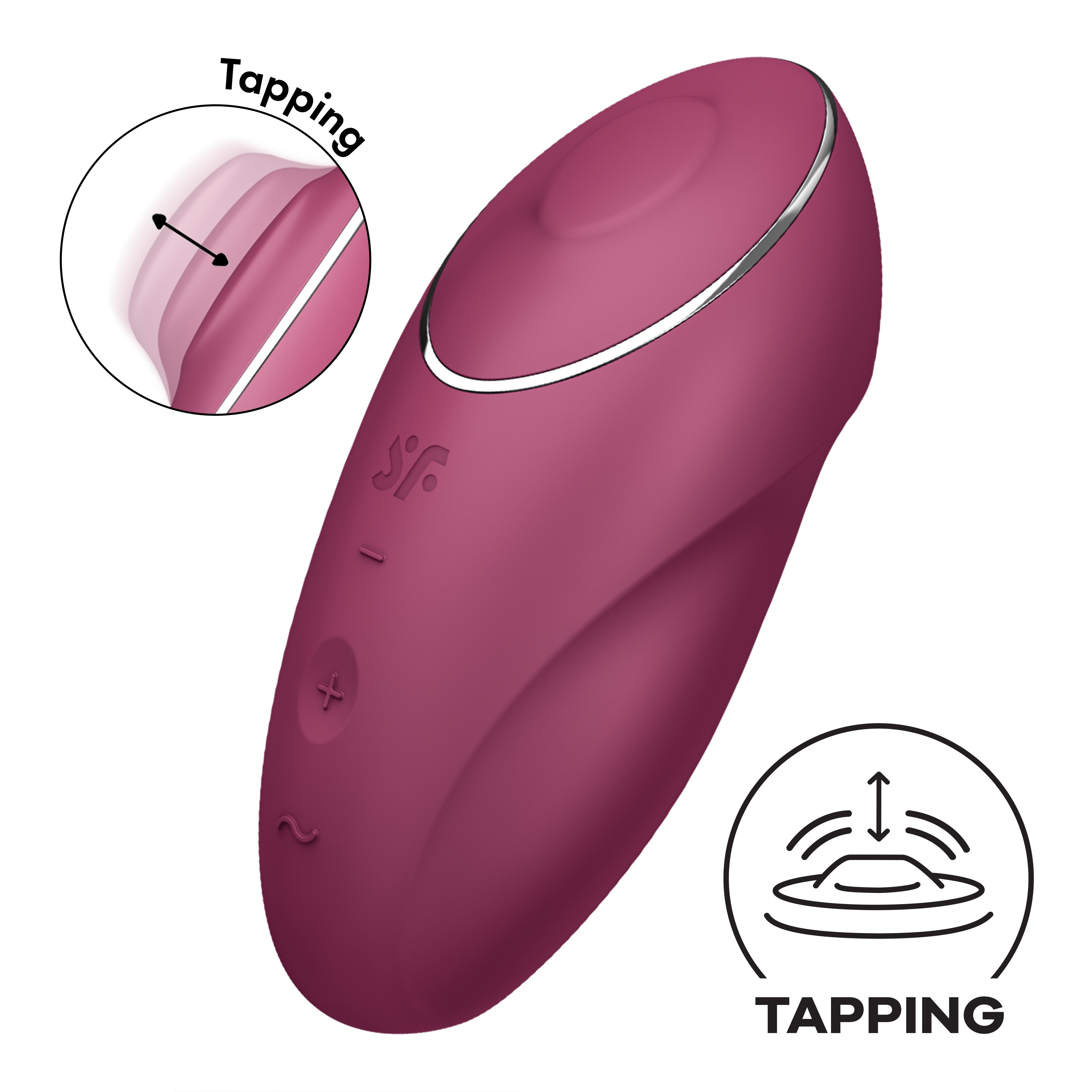 ESTIMULADOR TAP &amp; CLIMAX 1 VERMELHO SATISFYER