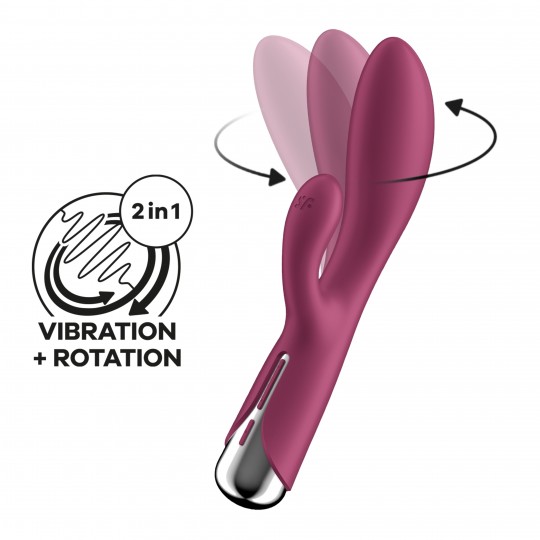 VIBRATEUR SPINNING RABBIT 1 ROUGE SATISFYER