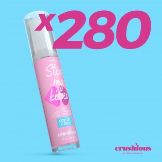 PACK DE 280 GEL LUBRIFICANTE STEAL MY KISSES COM SABOR A ALGODÃO DOCE CRUSHIOUS 10ML