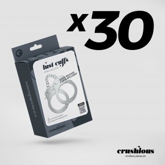 PACK DE 30 LUST MENOTTES MÉTALLIQUES CRUSHIOUS