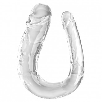 KING COCK CLEAR LARGE DOUBLE TROUBLE DILDO 17,5"