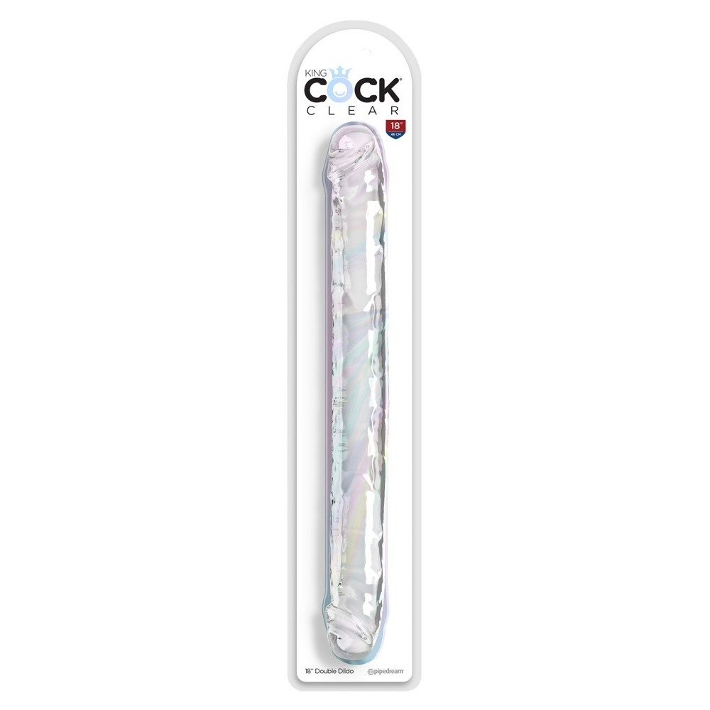 DILDO DOBLE 18&quot; KING COCK CLEAR