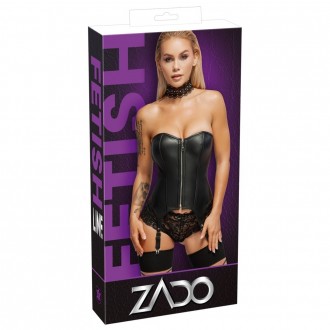 LEATHER SUSPENDER CORSET