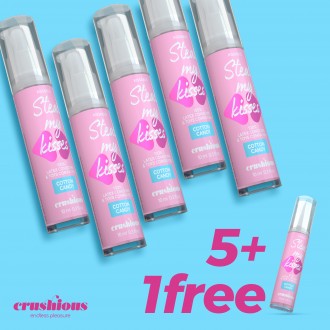 5 + 1 GRATUIT GELÉE LUBRIFIANTE STEAL MY KISSES AU ARÔME DE COTON DOUX CRUSHIOUS 10ML