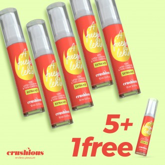 5 + 1 GRATUIT GELÉE LUBRIFIANTE A FUEGO LENTO AU EFFET DE CHALEUR CRUSHIOUS 10ML