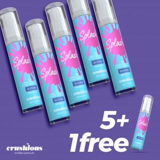 5 + 1 GRÁTIS GEL LUBRIFICANTE SPLASH DE SILICONE CRUSHIOUS 10ML