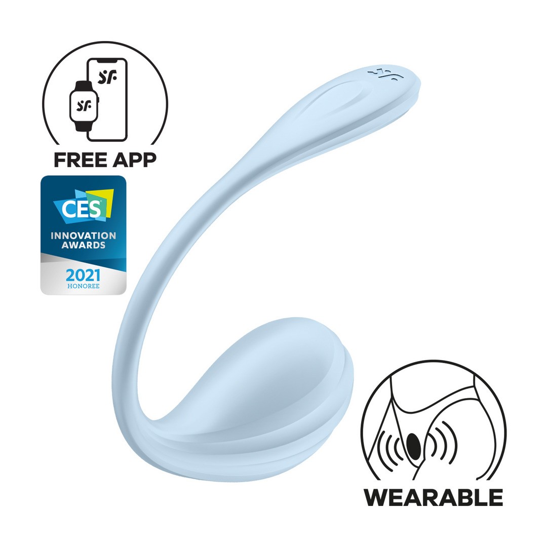 SMOOTH PETAL CONNECT APP - WEARABLE COUPLE VIBRATOR - LIGHT BLUE