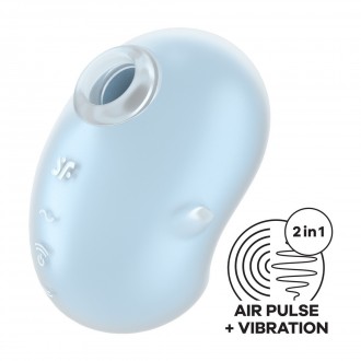 CUTIE GHOST - AIR PULSE VIBRATOR - BLUE