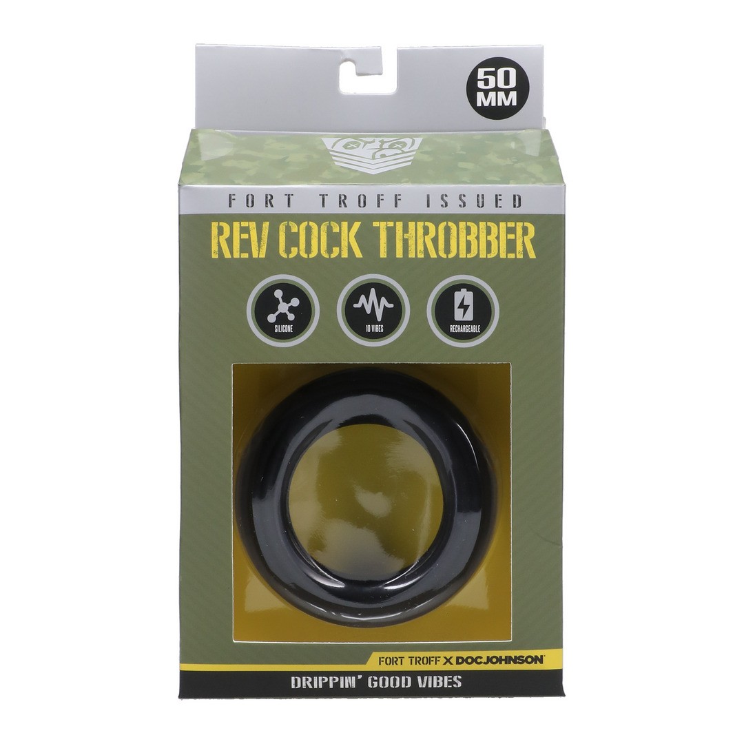 REV COCK THROBBER - VIBRATING COCKRING - LARGE - BLACK