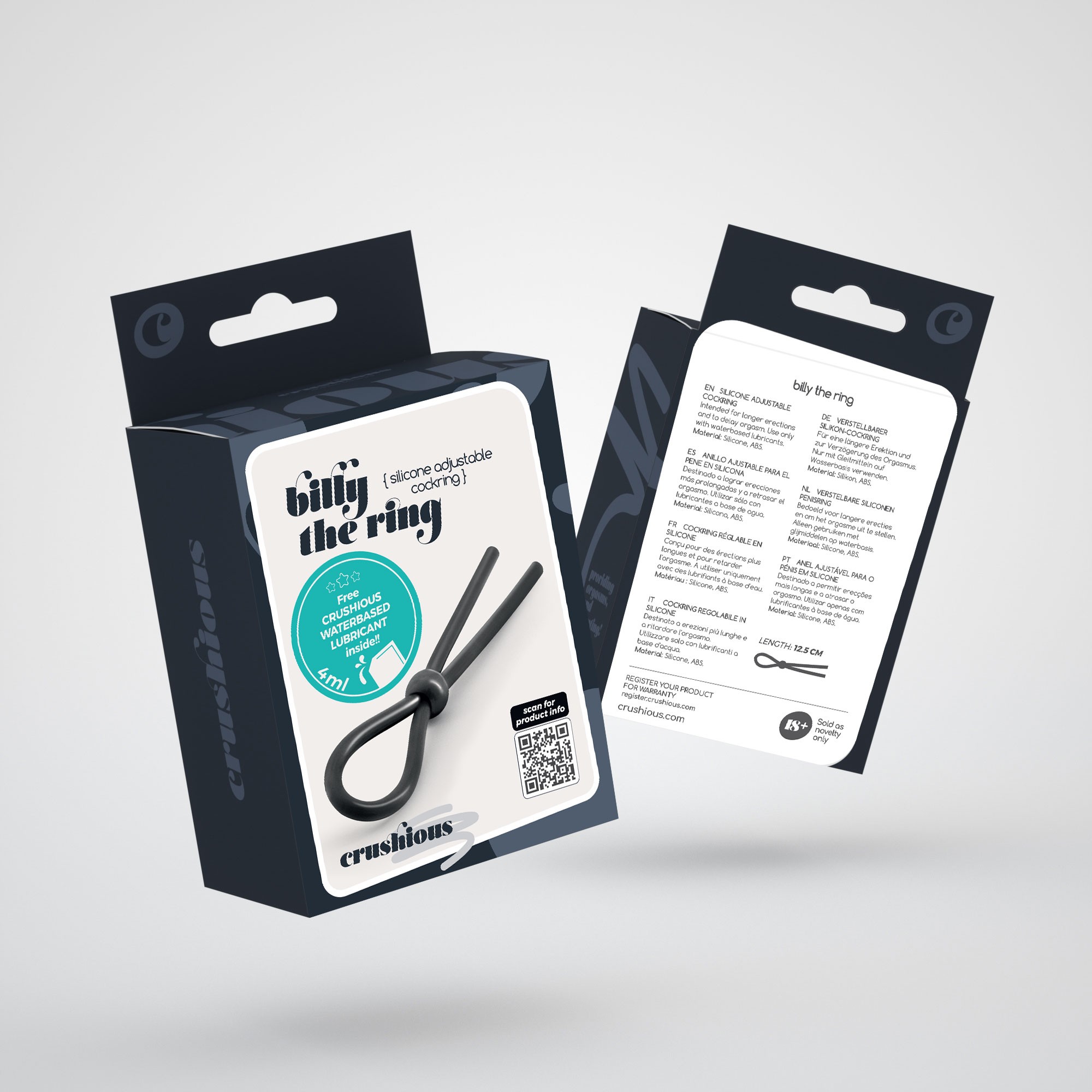 ANELLO REGOLABILE DEL PENE DEL SILICONE BILLY L&#039;ANELLO CRUSHIOUS