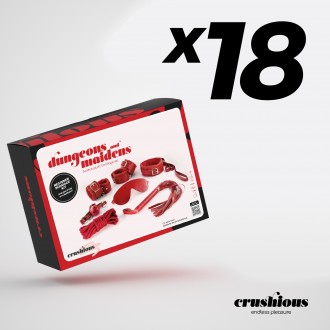 PACK OF 18 CRUSHIOUS DUNGEONS & MAIDENS BDSM KIT RED