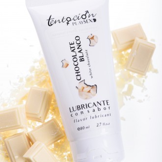 LUBRIFICANTE COM SABOR A CHOCOLATE BRANCO 80ML TENTACIÓN PLAY SEX