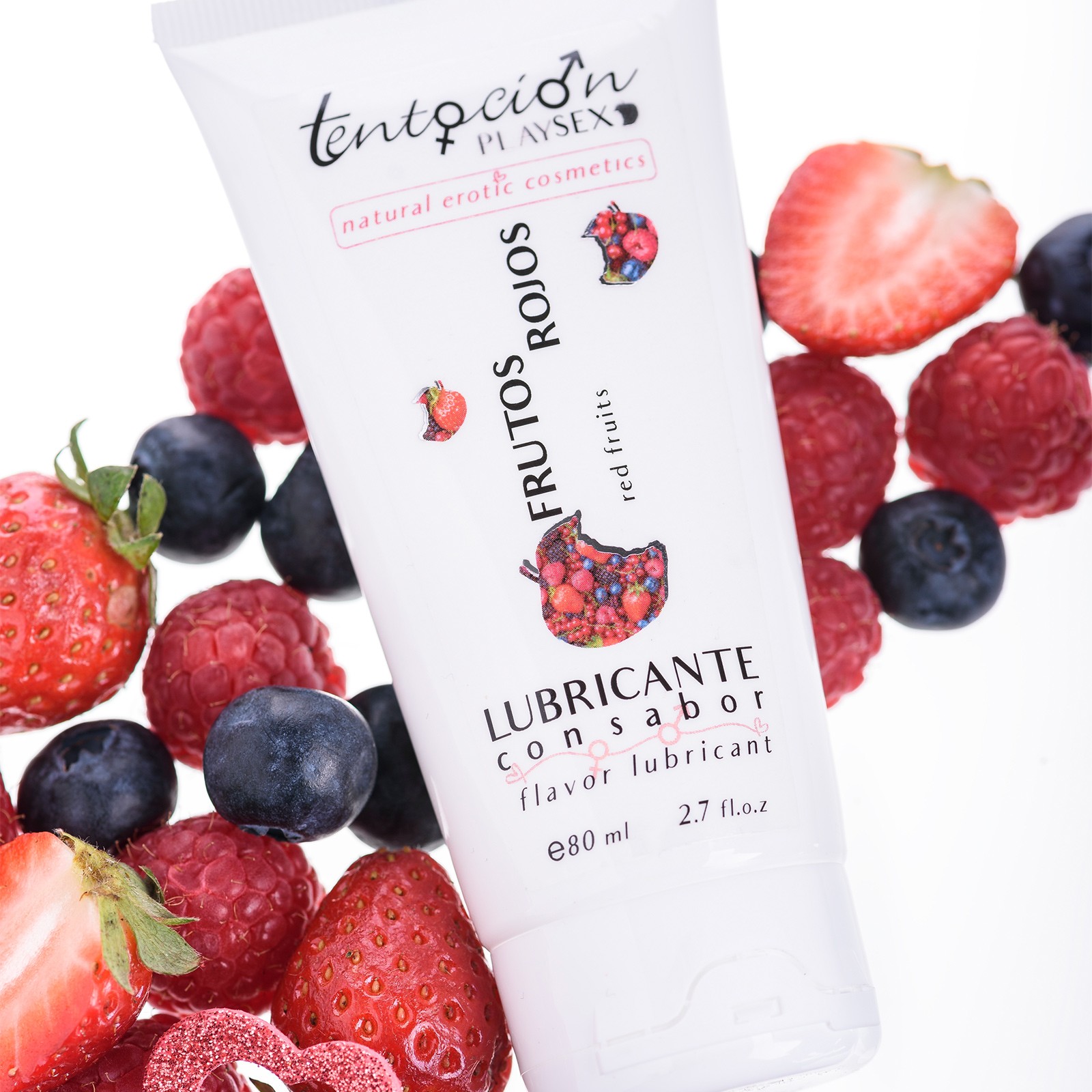 LUBRIFIANT AROMATISÉ AUX FRUITS ROUGES 80ML TENTACIÓN PLAY SEX