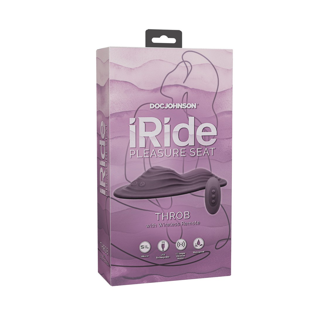 IRIDE PLEASURE SEAT - THROB - RECHARGEABLE WITH WIRELESS REMOTE - DUSTY PURPLE